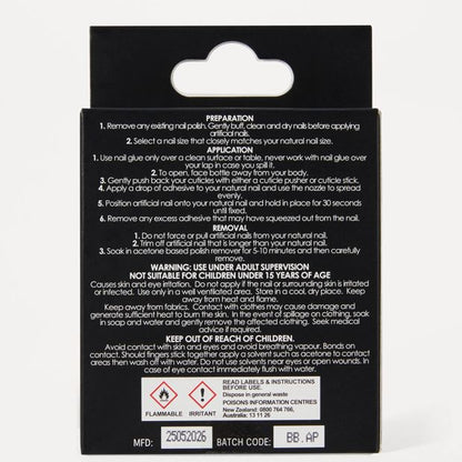 OXX Beauty 24 Pack Artificial Nails with Adhesive, Stiletto Shape - 3D Mermaid