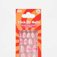 OXX Beauty 24 Pack Kids Pre-Glued Stick-On Nails, Almond Shape - Clouds and 3D Butterfly