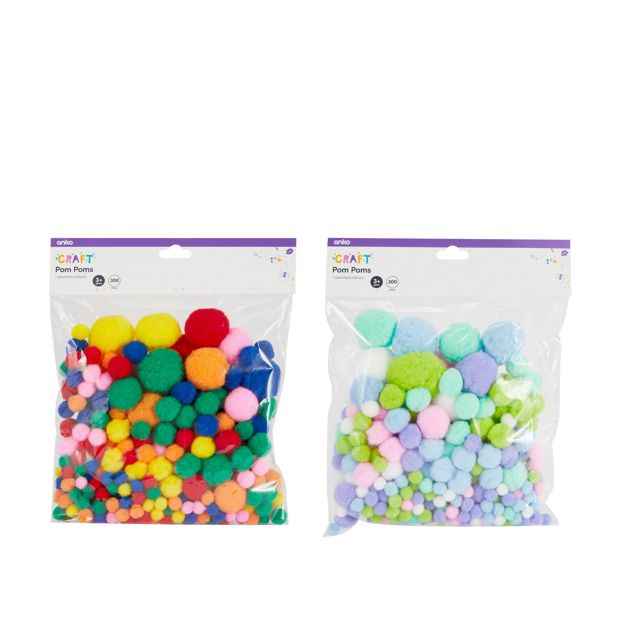 Anko 300 Piece Pom Poms - Assorted