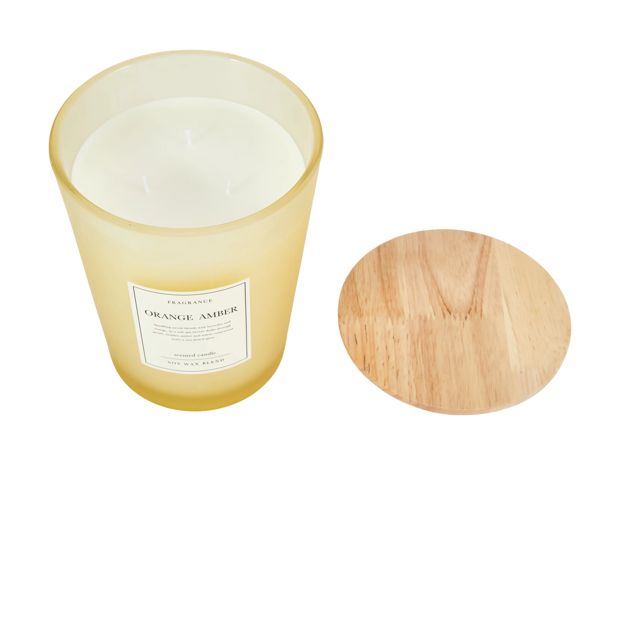 Anko XL Frosted Orange Amber Candle