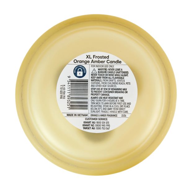 Anko XL Frosted Orange Amber Candle