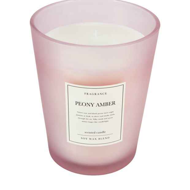 Anko XL Frosted Peony Amber Candle