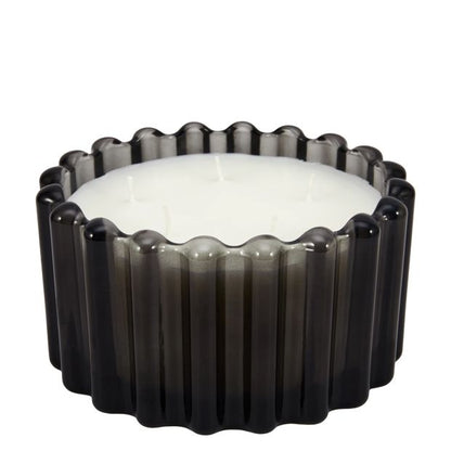 Anko Dark Suede Ribbed Glass Candle