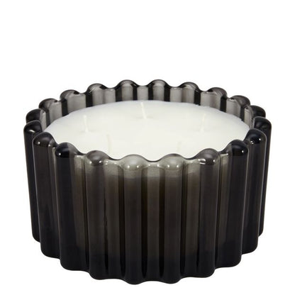 Anko Dark Suede Ribbed Glass Candle