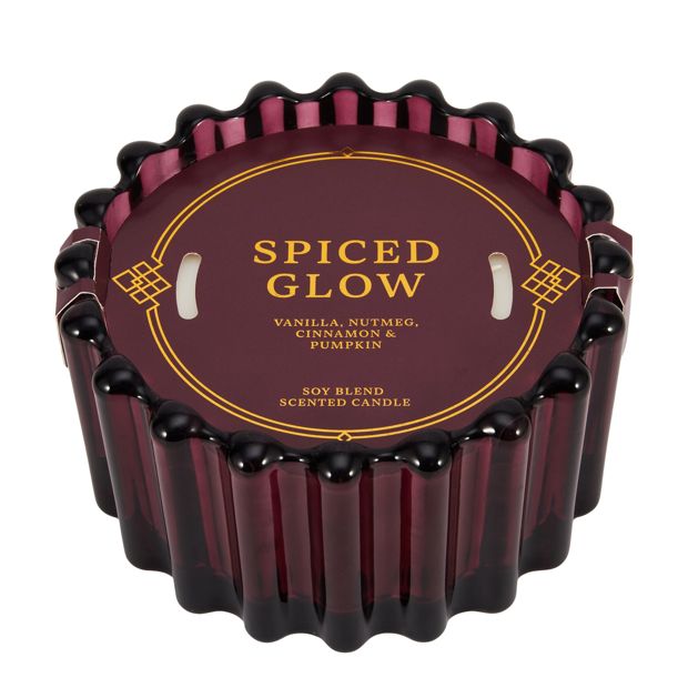 Anko Spiced Glow Ribbed Glass Candle