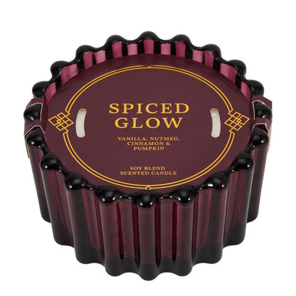 Anko Spiced Glow Ribbed Glass Candle