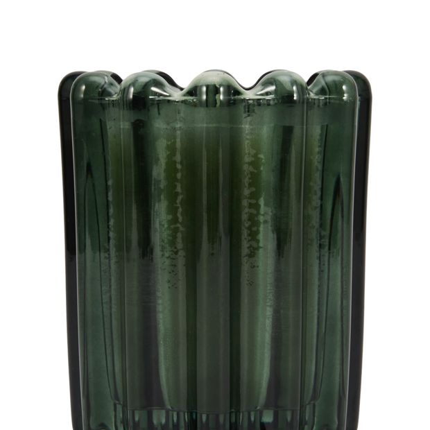 Anko Amber Woods Ribbed Glass Candle