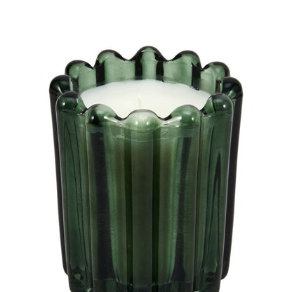 Anko Amber Woods Ribbed Glass Candle