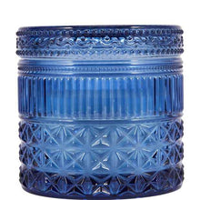 Anko Blue Embossed Glass Candle
