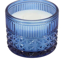 Anko Blue Embossed Glass Candle