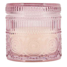 Anko Pink Embossed Glass Candle