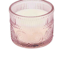 Anko Pink Embossed Glass Candle