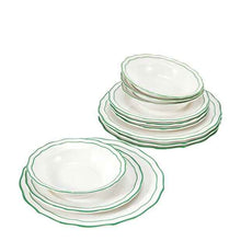 Anko Green Edge 12 Piece Dinner Set