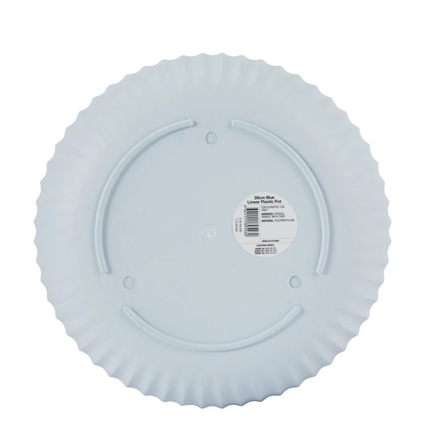 Anko 30cm Linear Plastic Pot - Blue