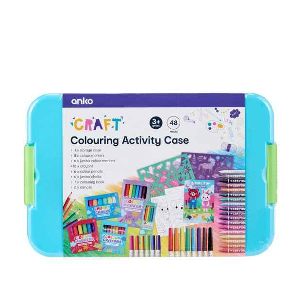 Anko 48 Piece Colouring Activity Case