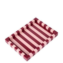 Anko Pink and Berry Stripe Decor Tray