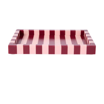 Anko Pink and Berry Stripe Decor Tray