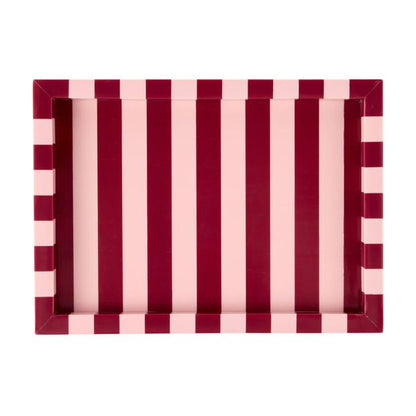 Anko Pink and Berry Stripe Decor Tray