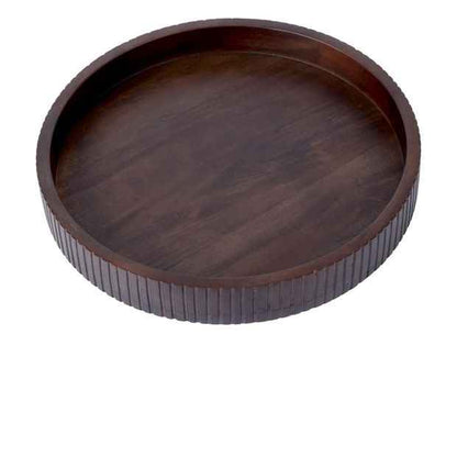 Anko Round Walnut Decor Tray