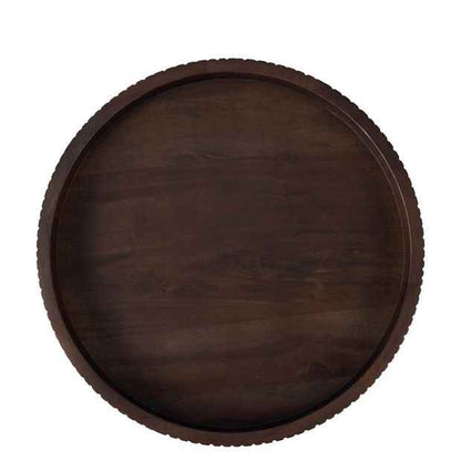 Anko Round Walnut Decor Tray