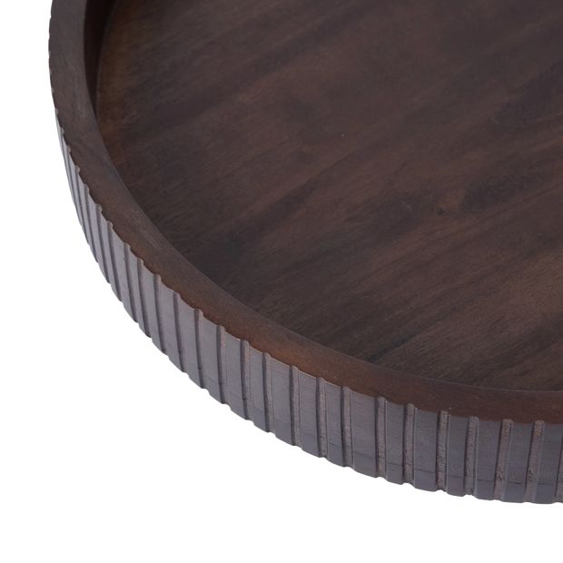 Anko Round Walnut Decor Tray