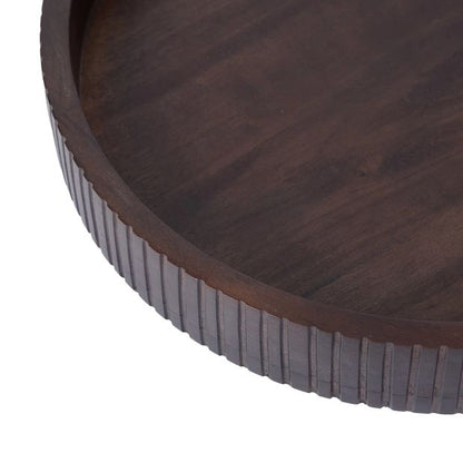 Anko Round Walnut Decor Tray
