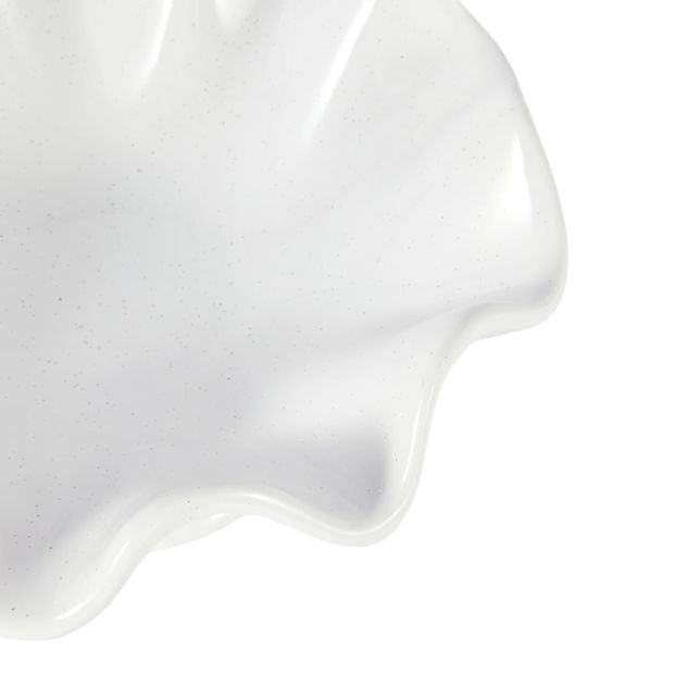 Anko White Wavy Pedestal Decor Bowl