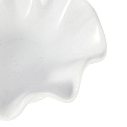 Anko White Wavy Pedestal Decor Bowl