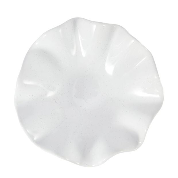 Anko White Wavy Pedestal Decor Bowl