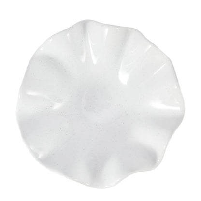 Anko White Wavy Pedestal Decor Bowl