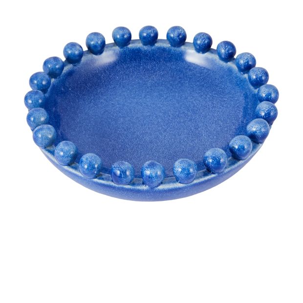 Anko Blue Beaded Edge Decor Bowl