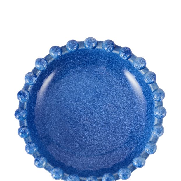 Anko Blue Beaded Edge Decor Bowl