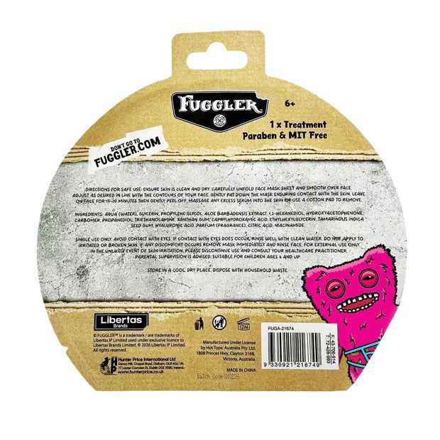 Fuggler Hydrating Pink Face Sheet Mask - Blueberry Scented