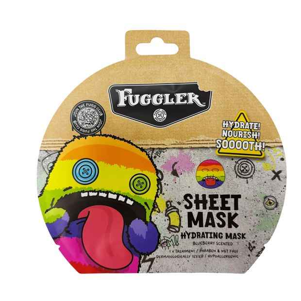 Fuggler Hydrating Rainbow Face Sheet Mask - Blueberry Scented