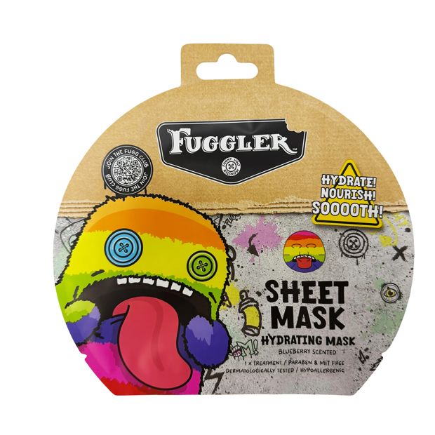 Fuggler Hydrating Rainbow Face Sheet Mask - Blueberry Scented
