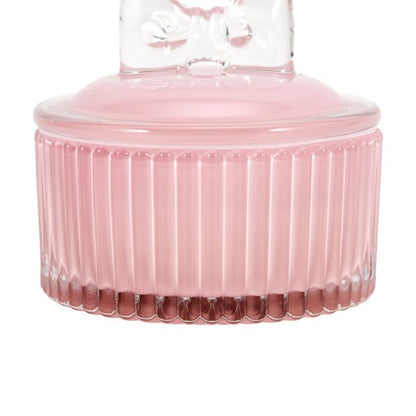 Anko Pink Bow Lid Glass Candle