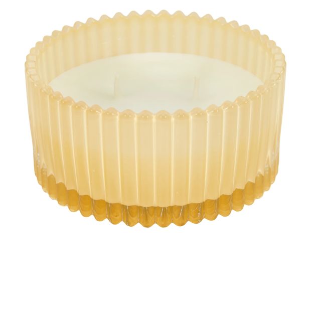 Anko Yellow Bow Lid Glass Candle