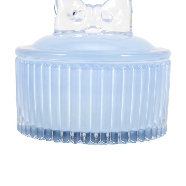 Anko Blue Bow Lid Glass Candle