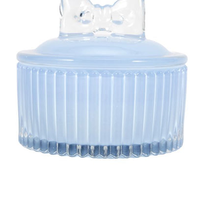 Anko Blue Bow Lid Glass Candle