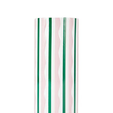 Anko Pink and Green Stripe Ceramic Vase