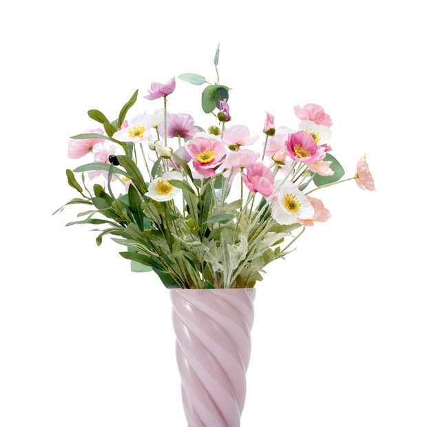 Anko Pink Swirl Glass Vase