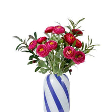 Anko Blue Swirl Stripe Glass Vase