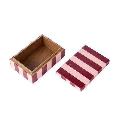 Anko Pink and Berry Stripe Decor Box