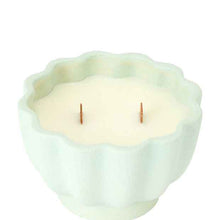 Anko Sage Wave Pedestal Ceramic Candle