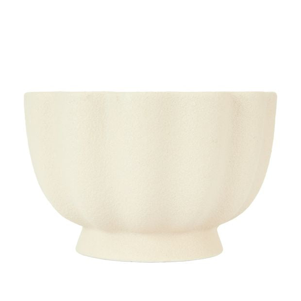 Anko Taupe Wavy Pedestal Ceramic Candle