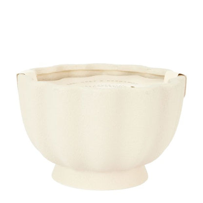 Anko Taupe Wavy Pedestal Ceramic Candle