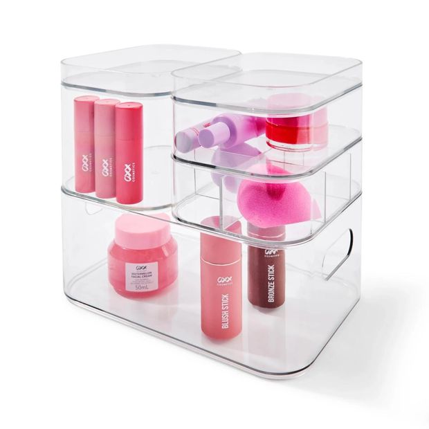 Anko Set of 4 Drawer Organisers - Clear