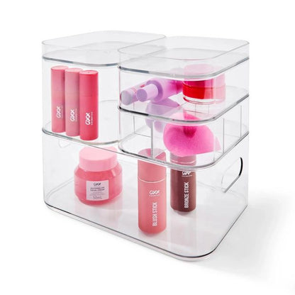 Anko Set of 4 Drawer Organisers - Clear