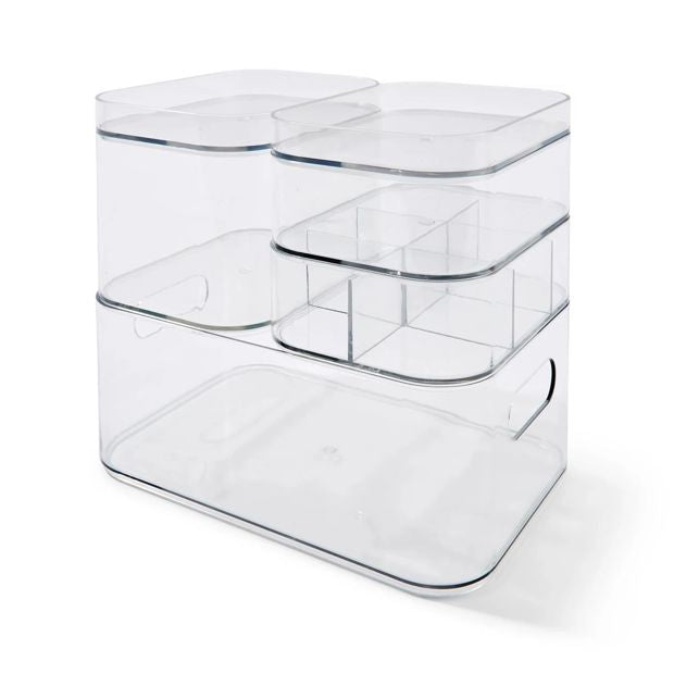 Anko Set of 4 Drawer Organisers - Clear
