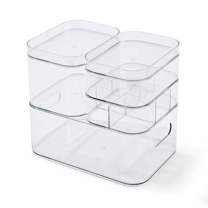 Anko Set of 4 Drawer Organisers - Clear
